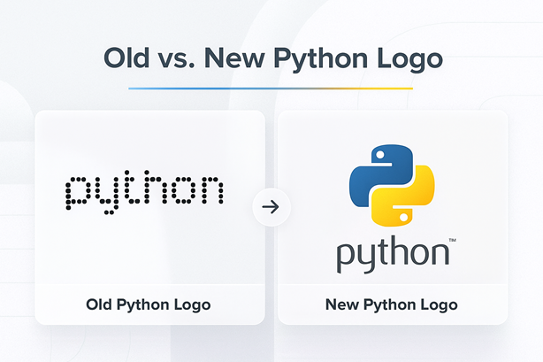 Comparsion between old and new Python logo