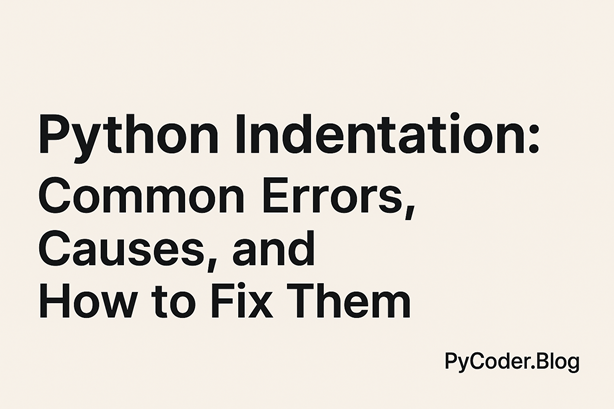Python Indentation: Common Errors, Causes, and How to Fix Them